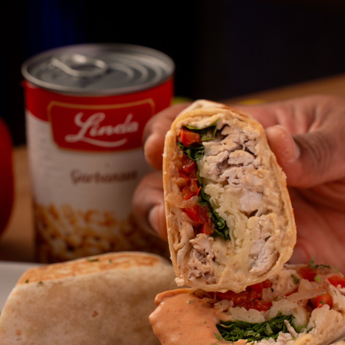 Linda Chicken and Hummus Wraps