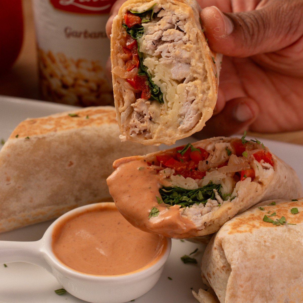 Linda Chicken and Hummus Wraps