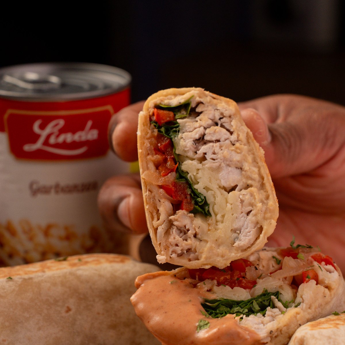 Linda Chicken and Hummus Wraps